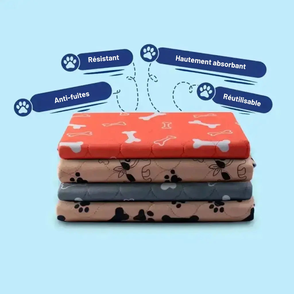 Tapis hygiénique, absorbant et lavable pour chiens et chiots