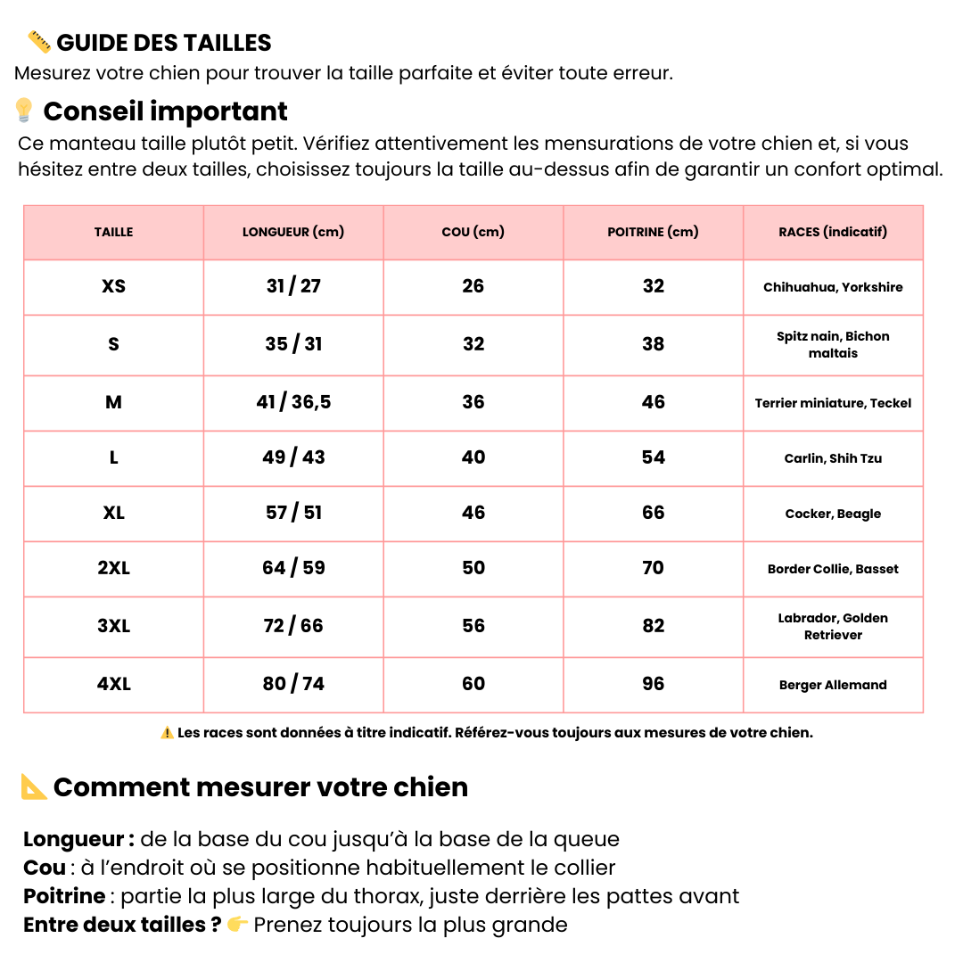 Veste d’hiver 3-en-1 pour chien + Laisse OFFERTE