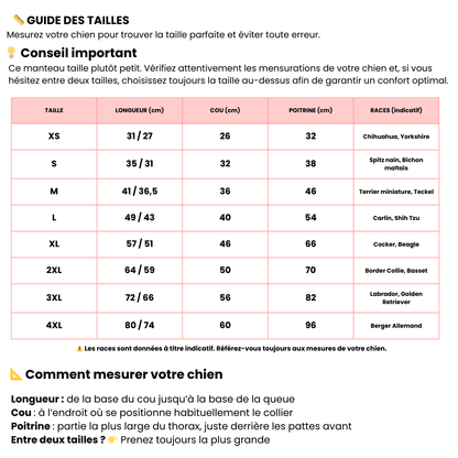 Veste d’hiver 3-en-1 pour chien + Laisse OFFERTE